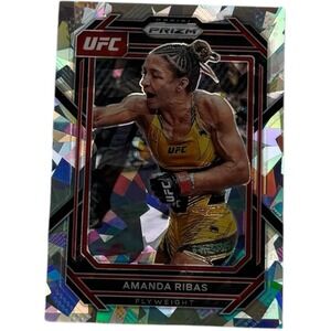 Amanda Ribas Silver Cracked Ice Prizm Holo 2023 Panini Prizm UFC Card #161